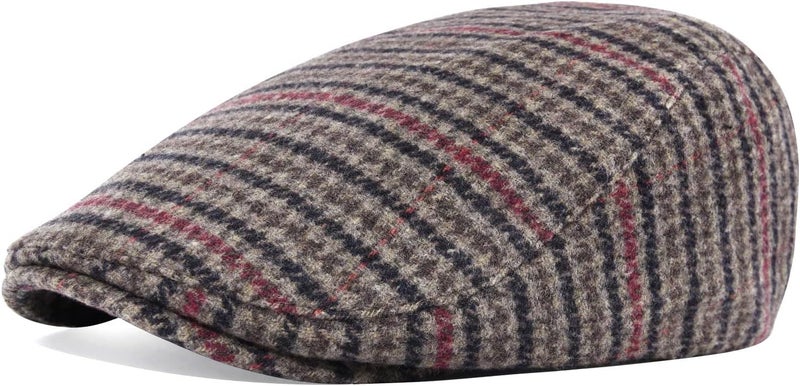 STARANCE 2 Pack Newsboy Hats for Men Wool Blend Ivy Driving Flat Cap - Image 2